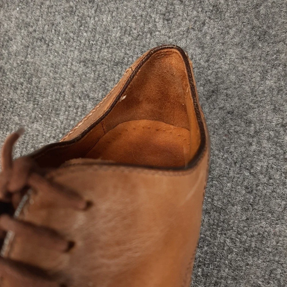 Massimo Matteo Cuoio Wingtip Leather Dress Shoes Men's Size 9M Made in Italy